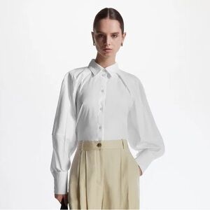 NWT COS VOLUME-SLEEVE STRUCTURED SHIRT